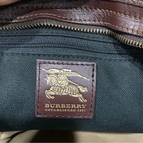 Burberry Haymarket Check Studded Tote - Picture 9 of 16